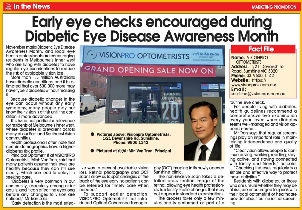 diabetes awareness Local Paper article